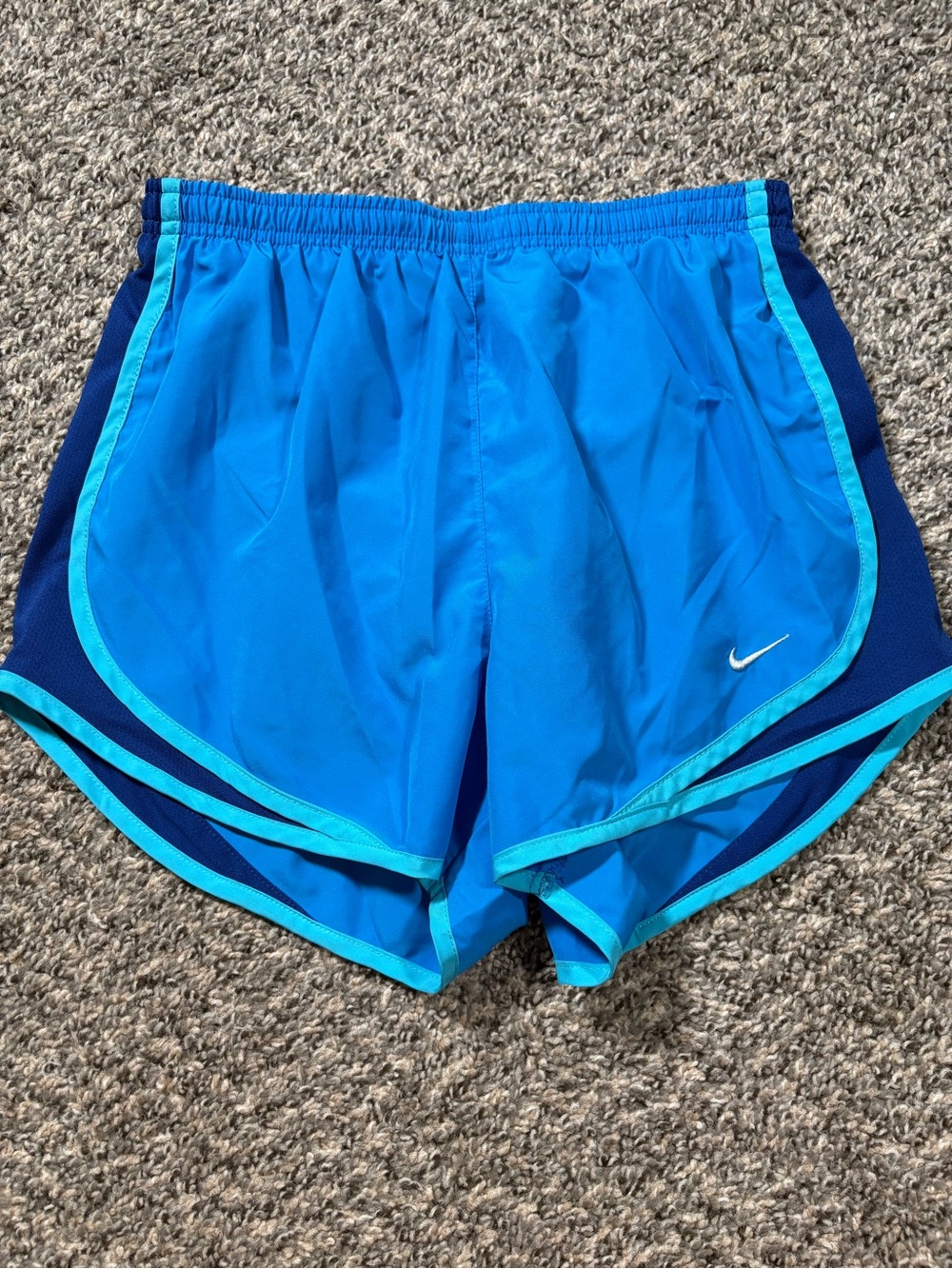 Nike Women’s Blue Running Shorts with Teal Trim